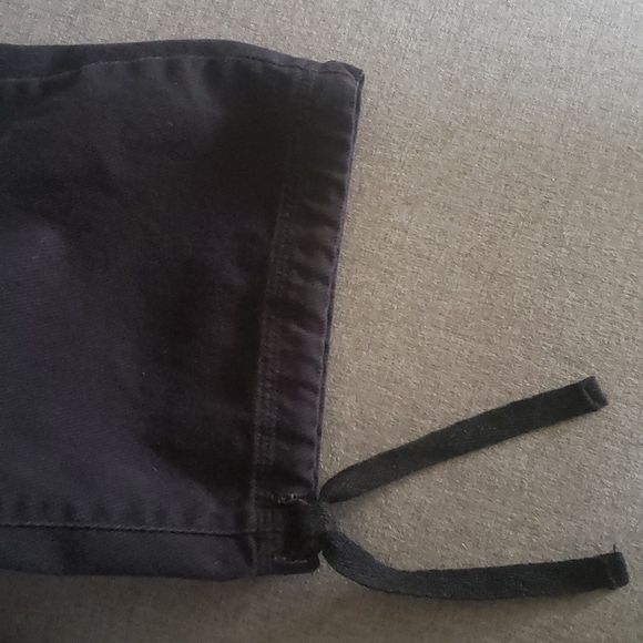 Daisy Fuentes cargo capri sz 4p black fabric button pants cinch bottom - Picture 7 of 14